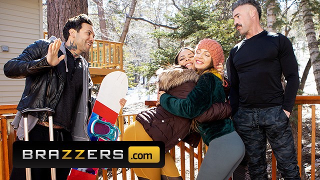 Brazzers  - Busty Babe Abigail Mac Fucked Hard by Small Hands in the Snow